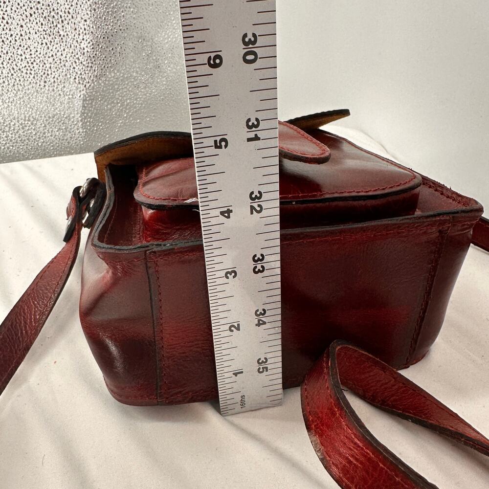 Patricia Nash Lari Oxblood Red Leather Crossbody Satchel Purse - Picture 4 of 13